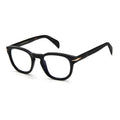 David Beckham Eyeglasses Square Full Rim, Black Frame and Clear Demo Lenses Lens DB7050/BB080700