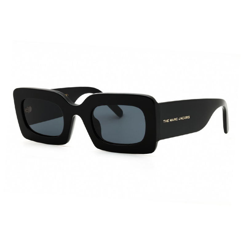 Marc Jacobs Sunglasses Rectangle Full Rim, Black Monogram Frame and Grey Lens MARC488/N/S003KIR