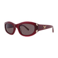 MCM Sunglasses Oval Full Rim, Bordeaux Frame and Brown Lens MW000669A