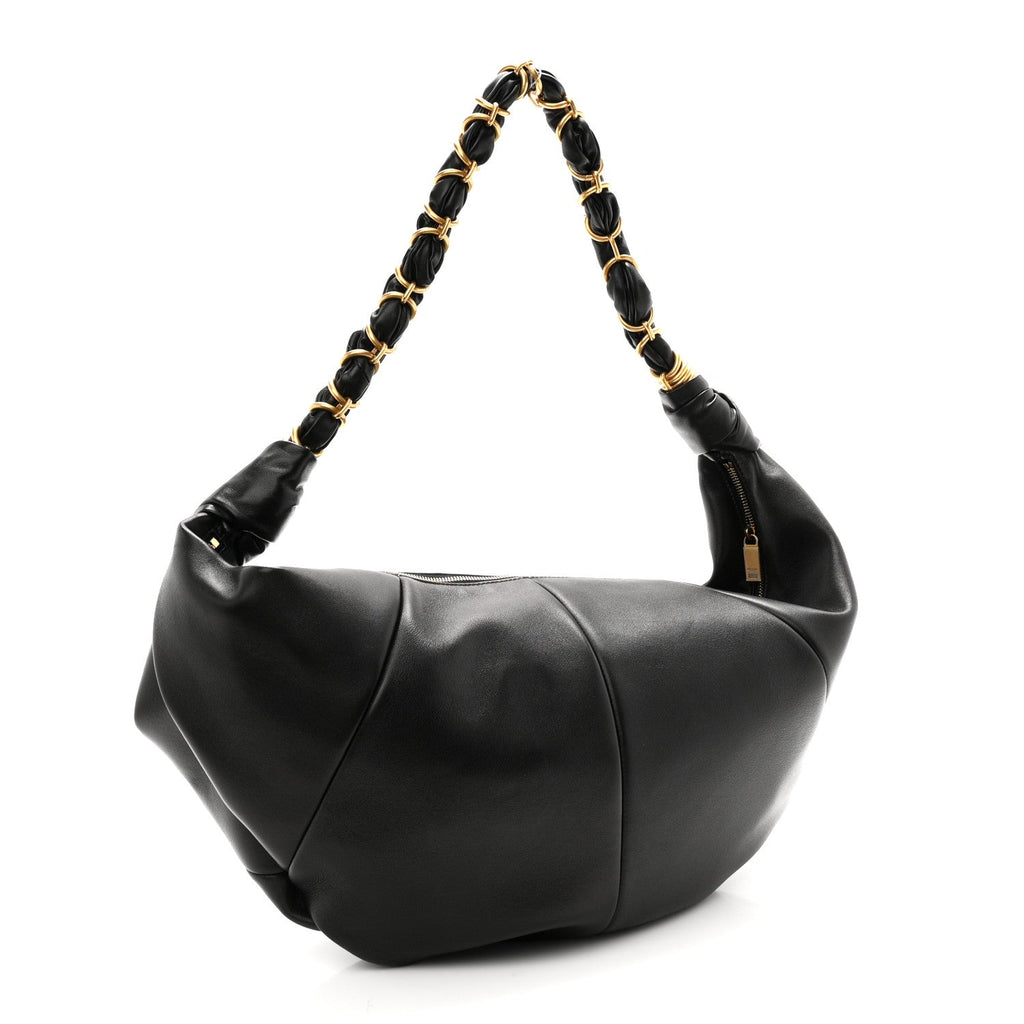 Lambskin Small Amalia Hobo Black