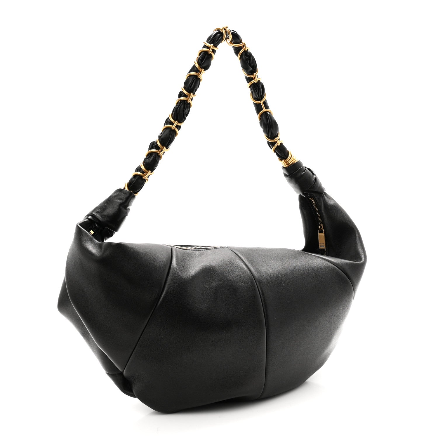 Lambskin Small Amalia Hobo Black