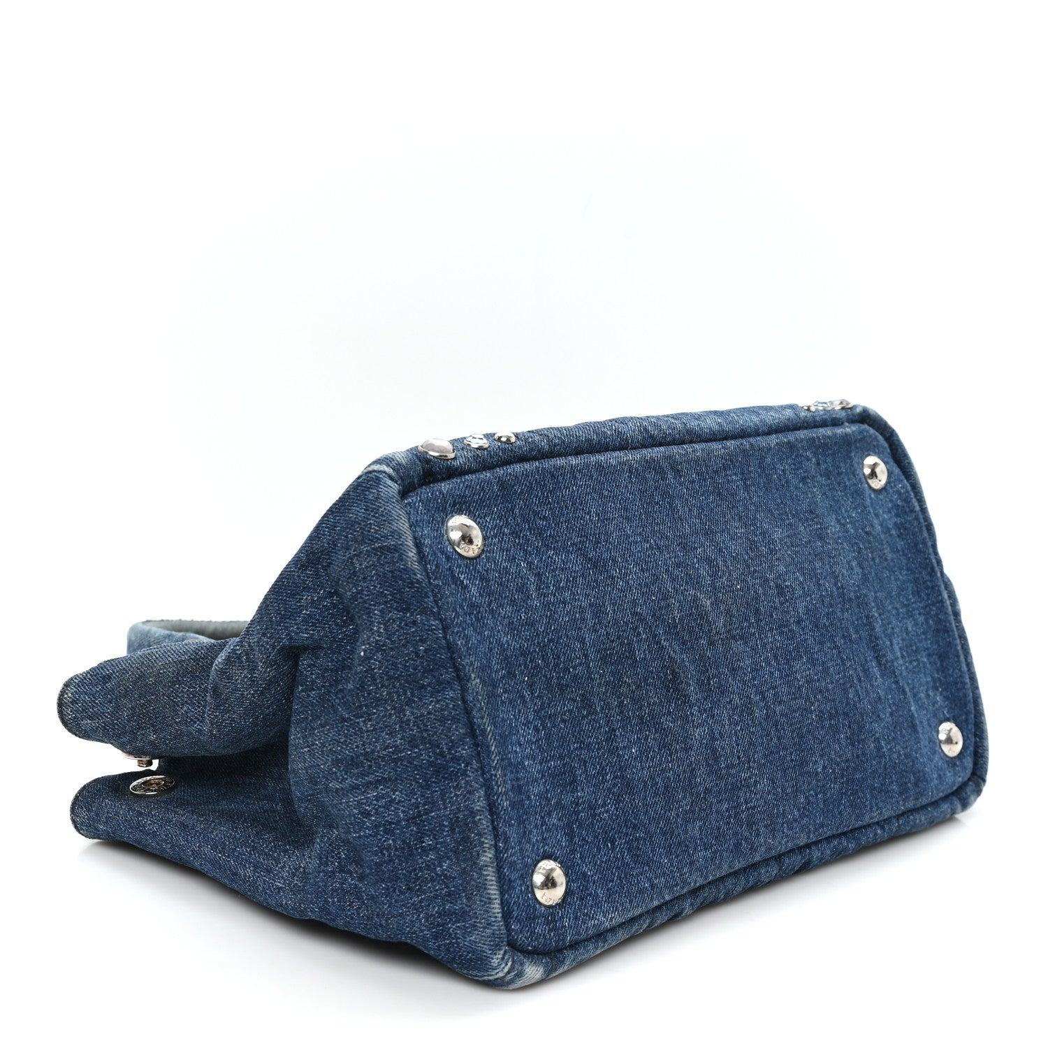 Canapa Denim Crystal Studded Tote Blue