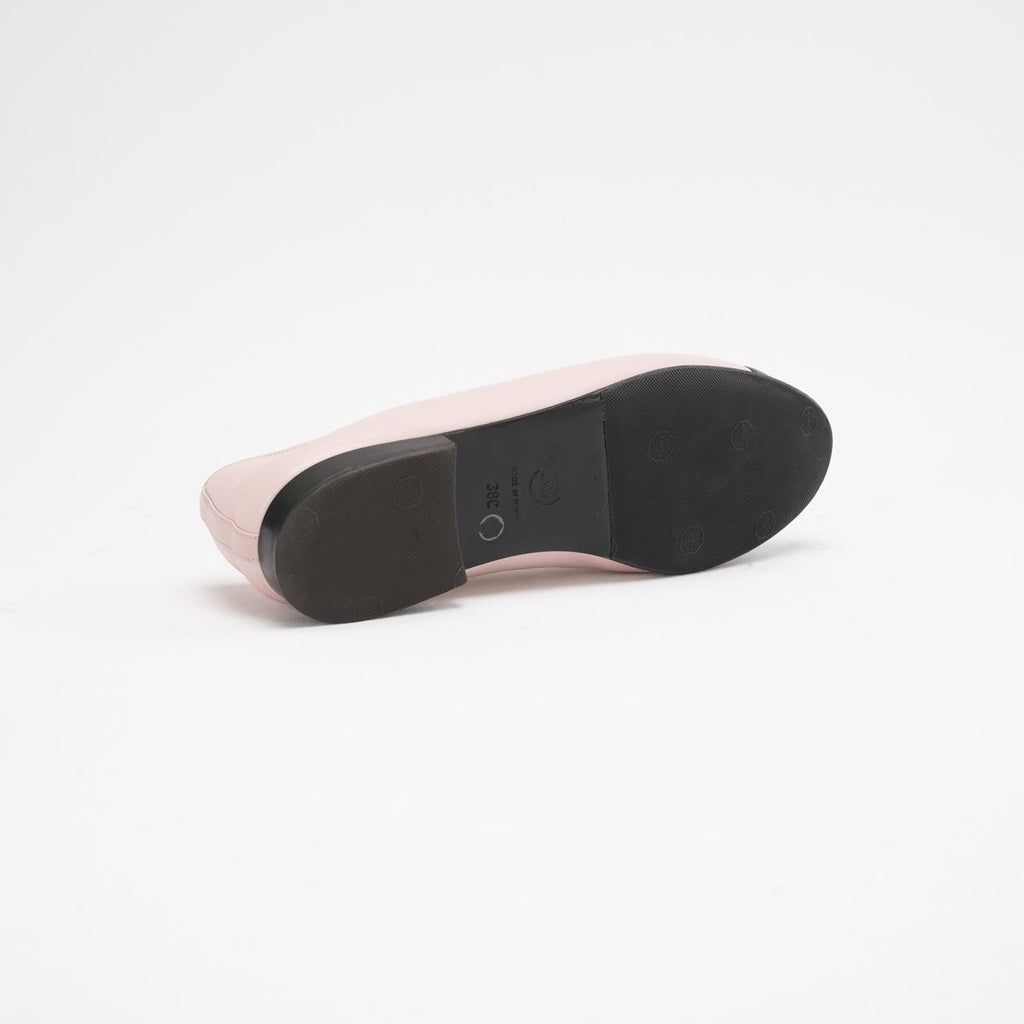 Chanel Pink / Black Quilted Leather CC Ballet Flats Size 38