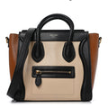 Smooth Calfskin Nano Tri-Color Luggage White