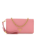Saffiano Metal Mini Flap Crossbody Wristlet Bag Petalo