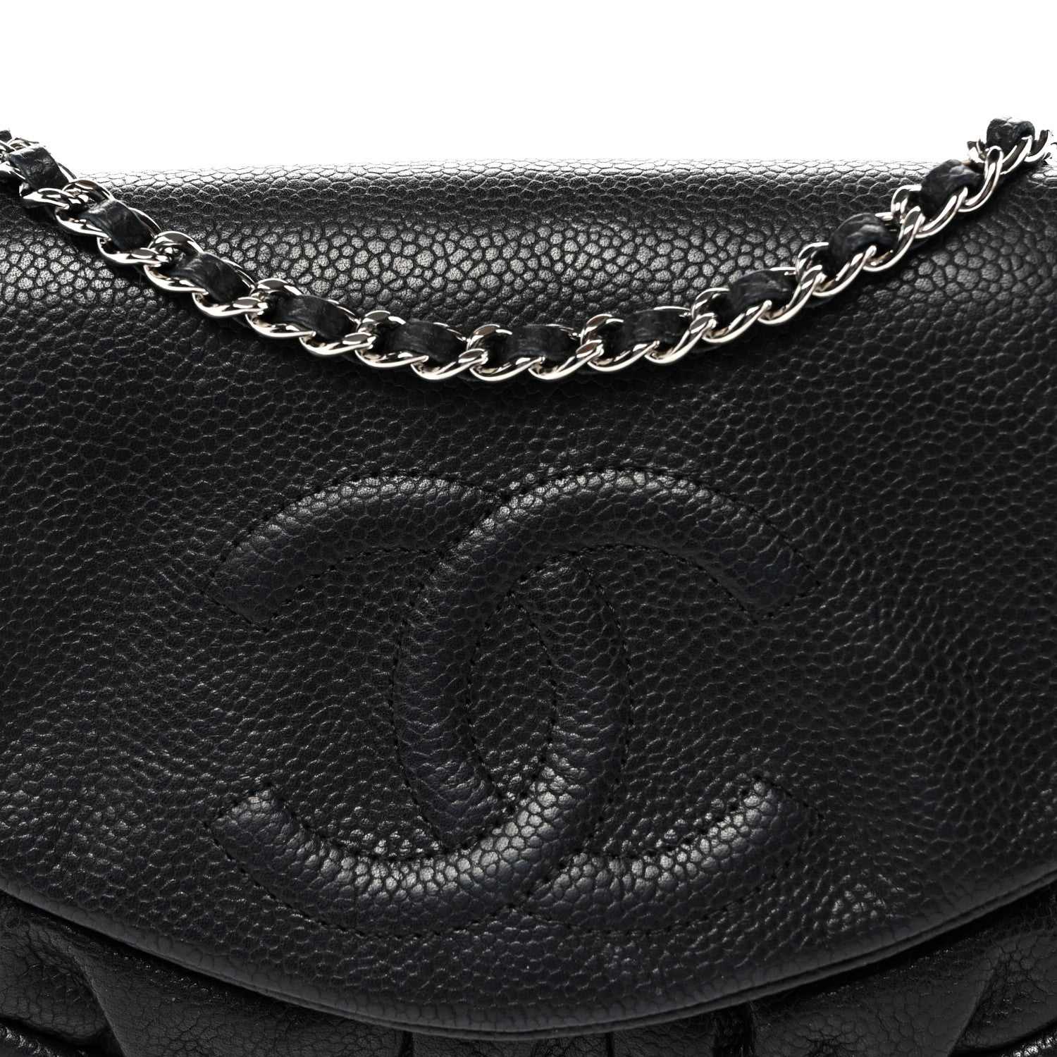 Caviar Half Moon Wallet On Chain WOC Black