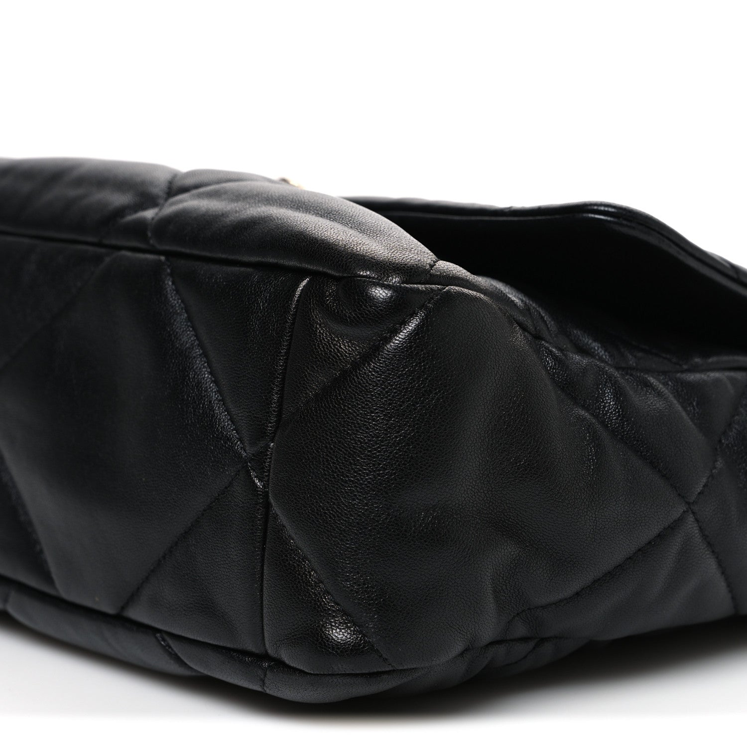 Lambskin Quilted Large Chanel 19 Flap Black
