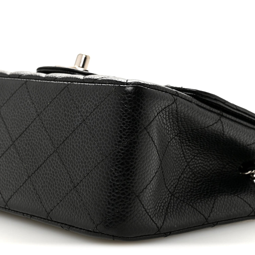 Caviar Quilted Mini Square Flap Black