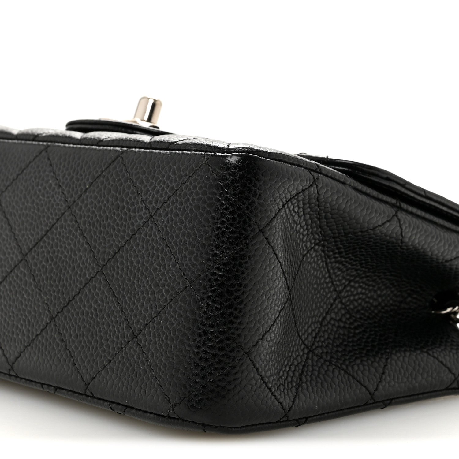 Caviar Quilted Mini Square Flap Black