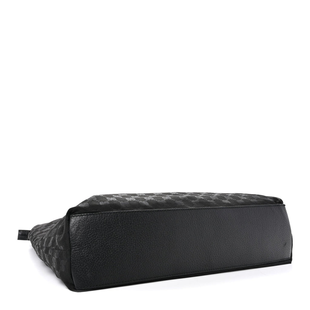GG Monogram Large Web Handle Vertical Tote Black