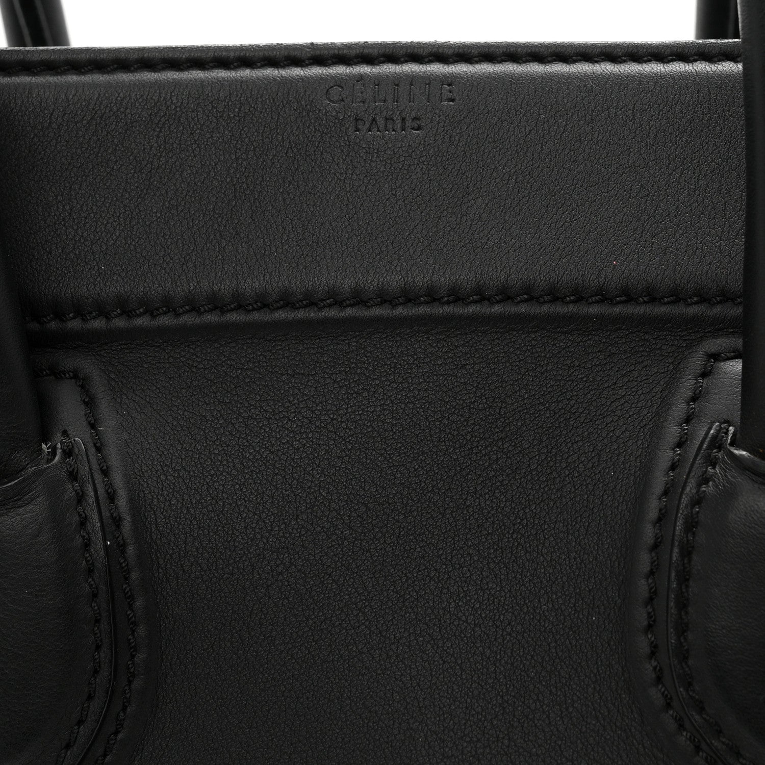 Grained Calfskin Medium Phantom Luggage Black