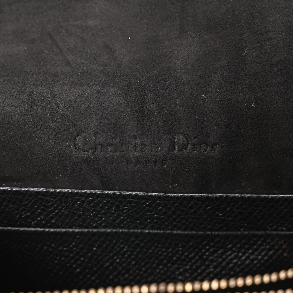 Grained Calfskin Saddle Belt Bag Black