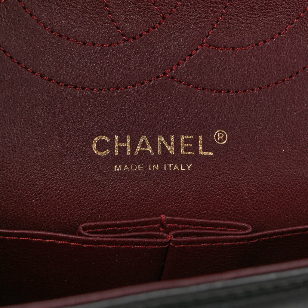 Aged Calfskin Quilted 2.55 Reissue 226 Flap Black