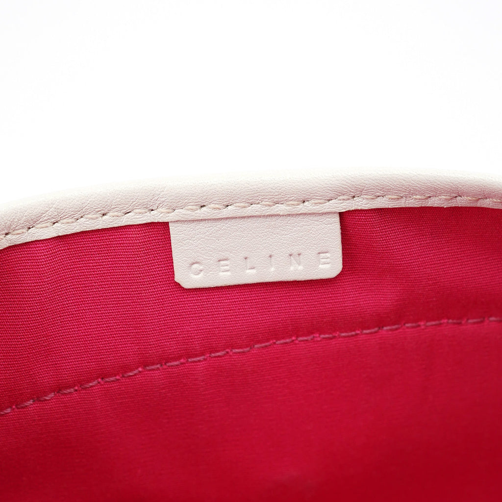 2004 White Hibiscus Print Canvas Shoulder Bag