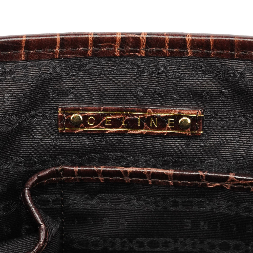 Beige Brown Burlap Leather Boogie Bag