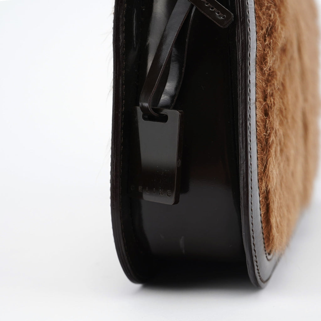 Beige Brown Fur Shoulder Bag