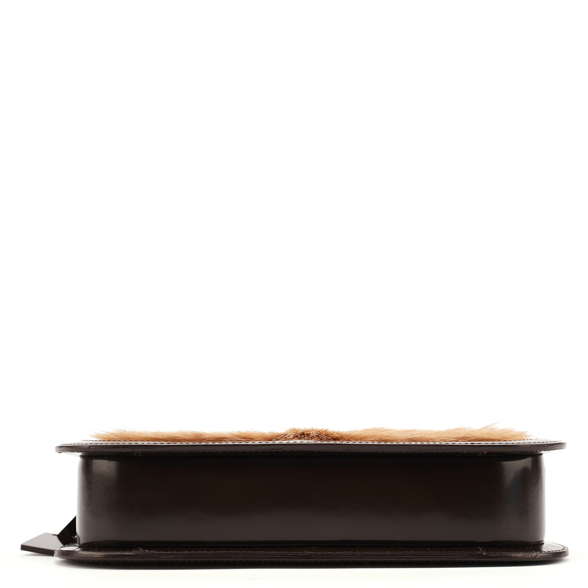 Beige Brown Fur Shoulder Bag