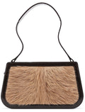 Beige Brown Fur Shoulder Bag