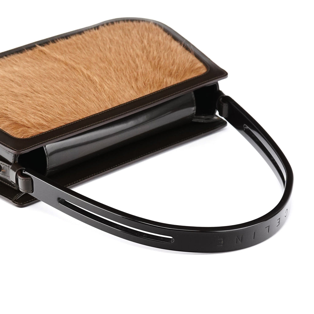 Beige Brown Fur Shoulder Bag