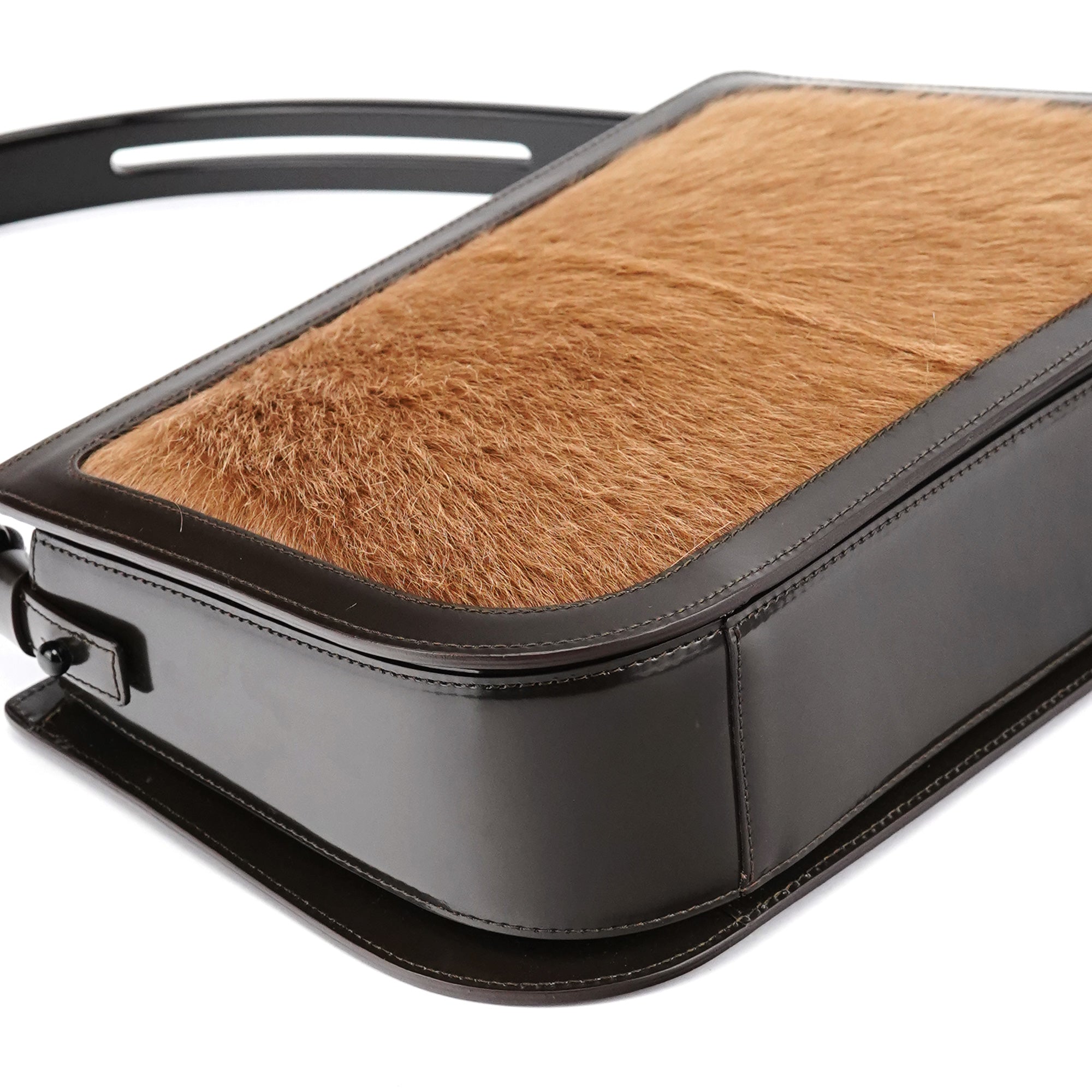 Beige Brown Fur Shoulder Bag