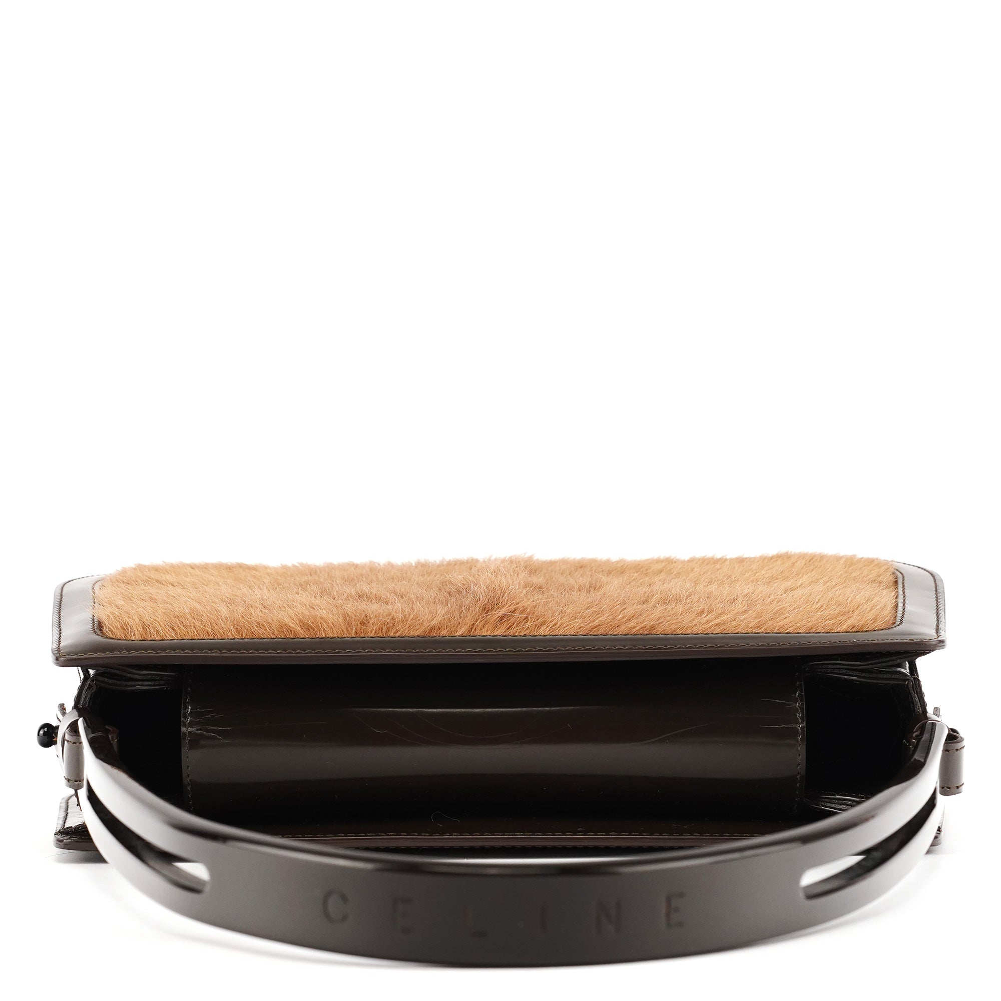 Beige Brown Fur Shoulder Bag
