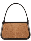 Beige Brown Fur Shoulder Bag