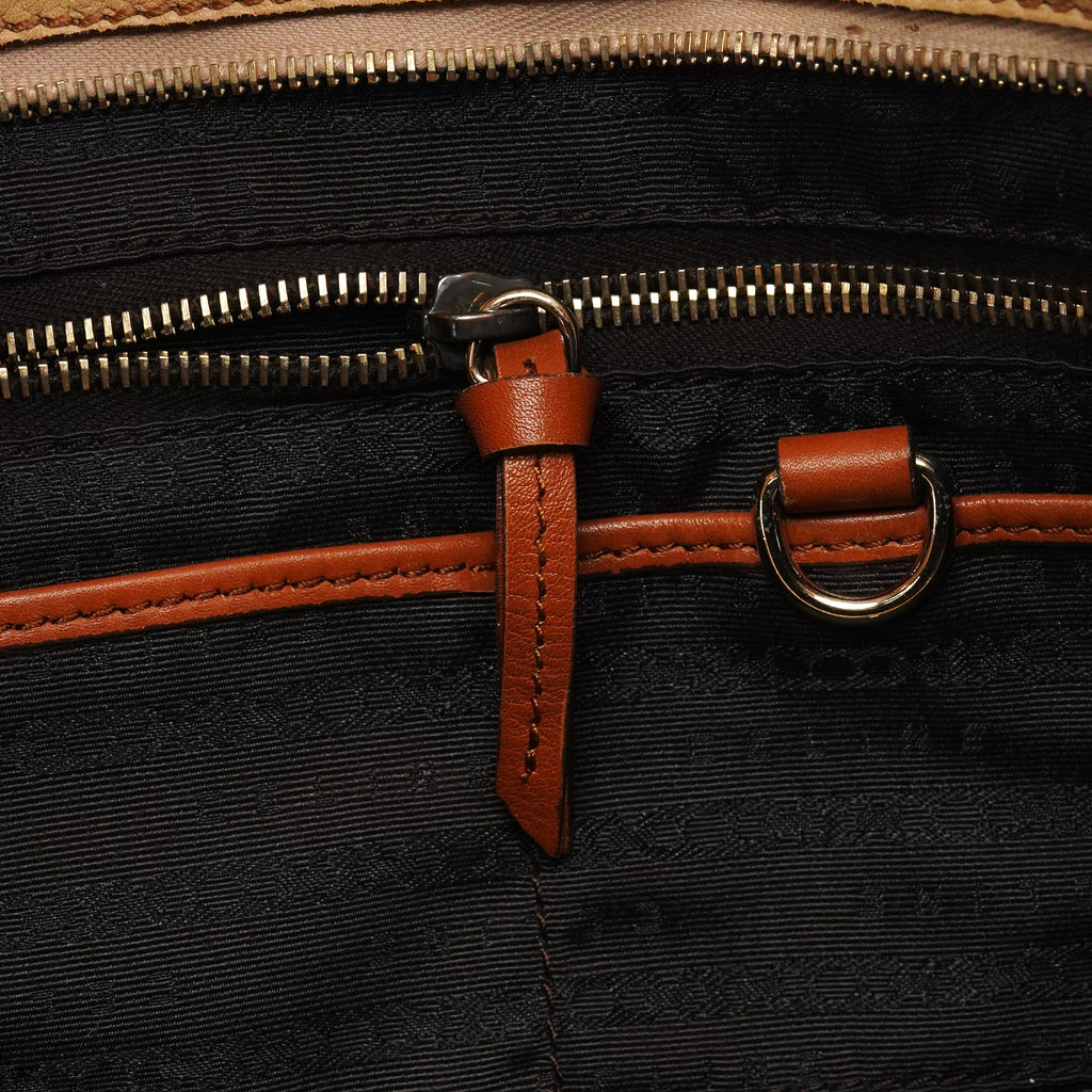 Beige Brown Leather Bittersweet Shoulder Bag