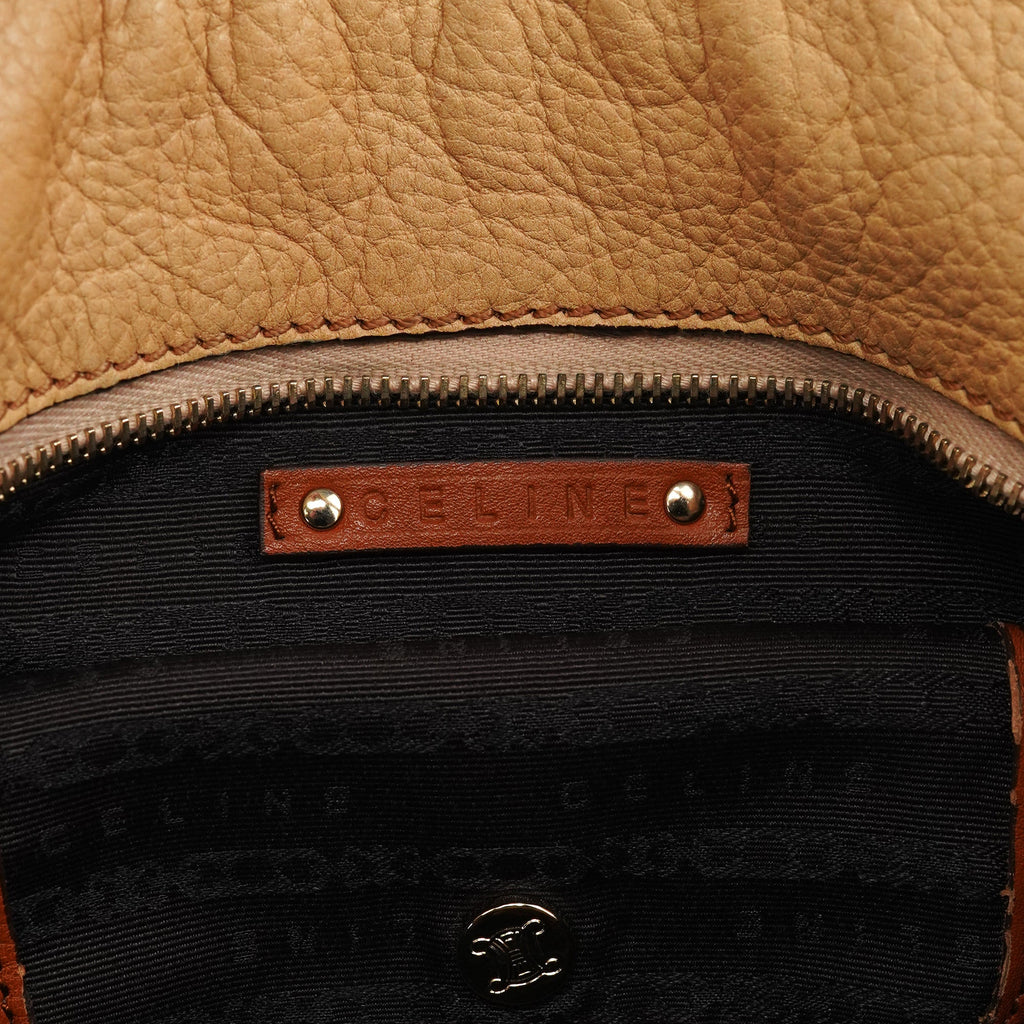 Beige Brown Leather Bittersweet Shoulder Bag