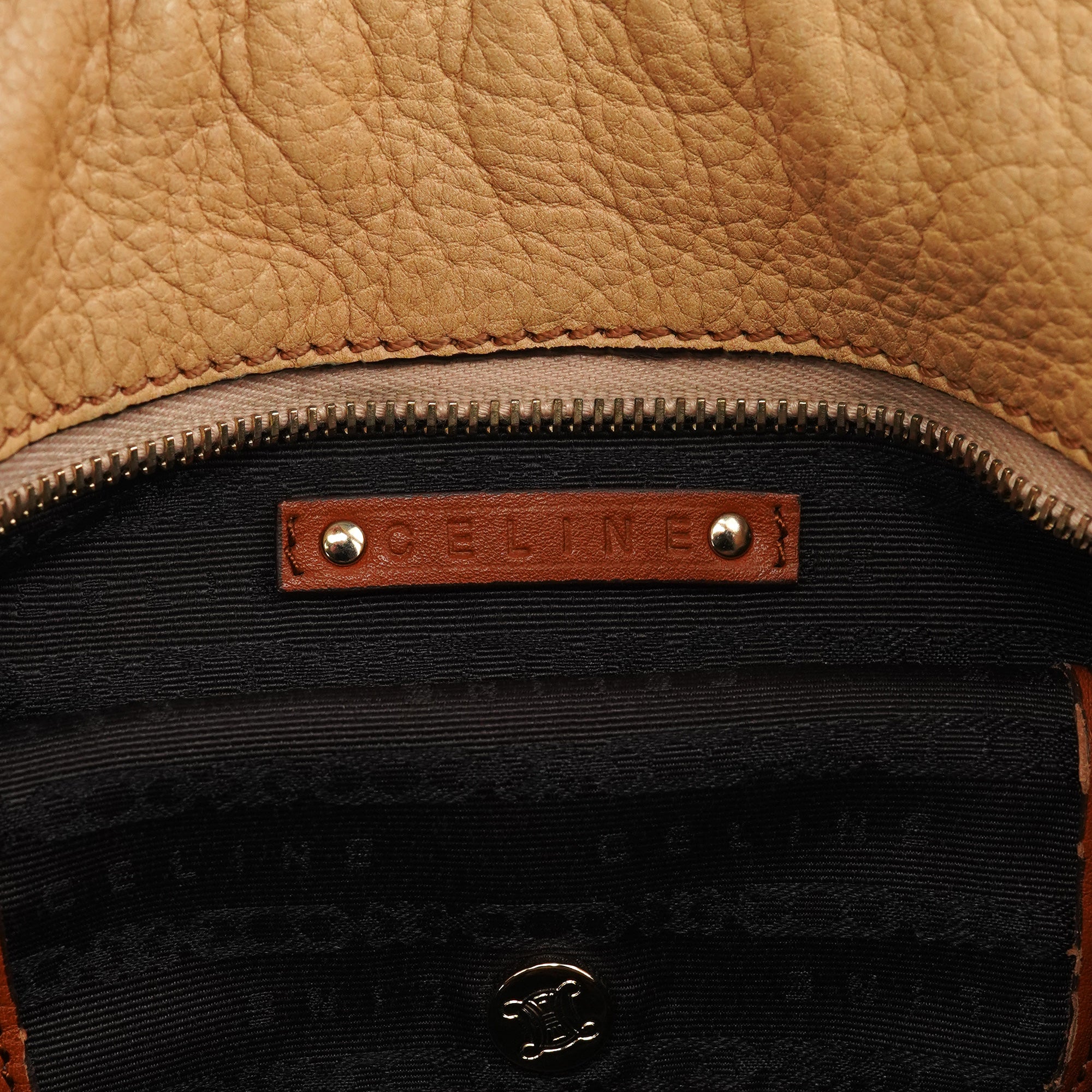 Beige Brown Leather Bittersweet Shoulder Bag