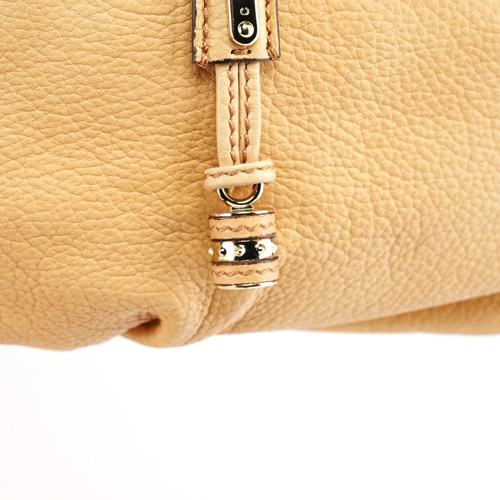 Beige Brown Leather Bittersweet Shoulder Bag