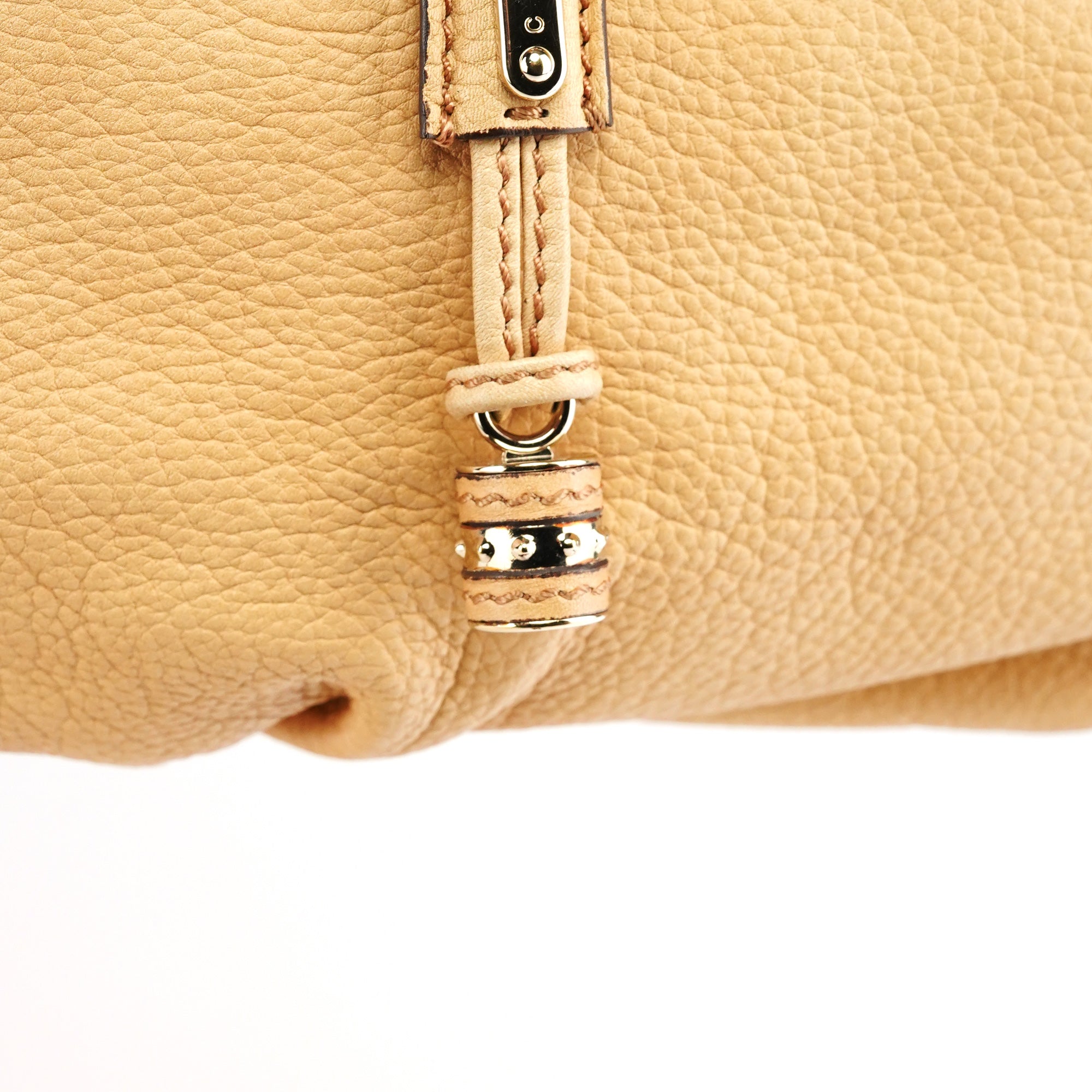 Beige Brown Leather Bittersweet Shoulder Bag