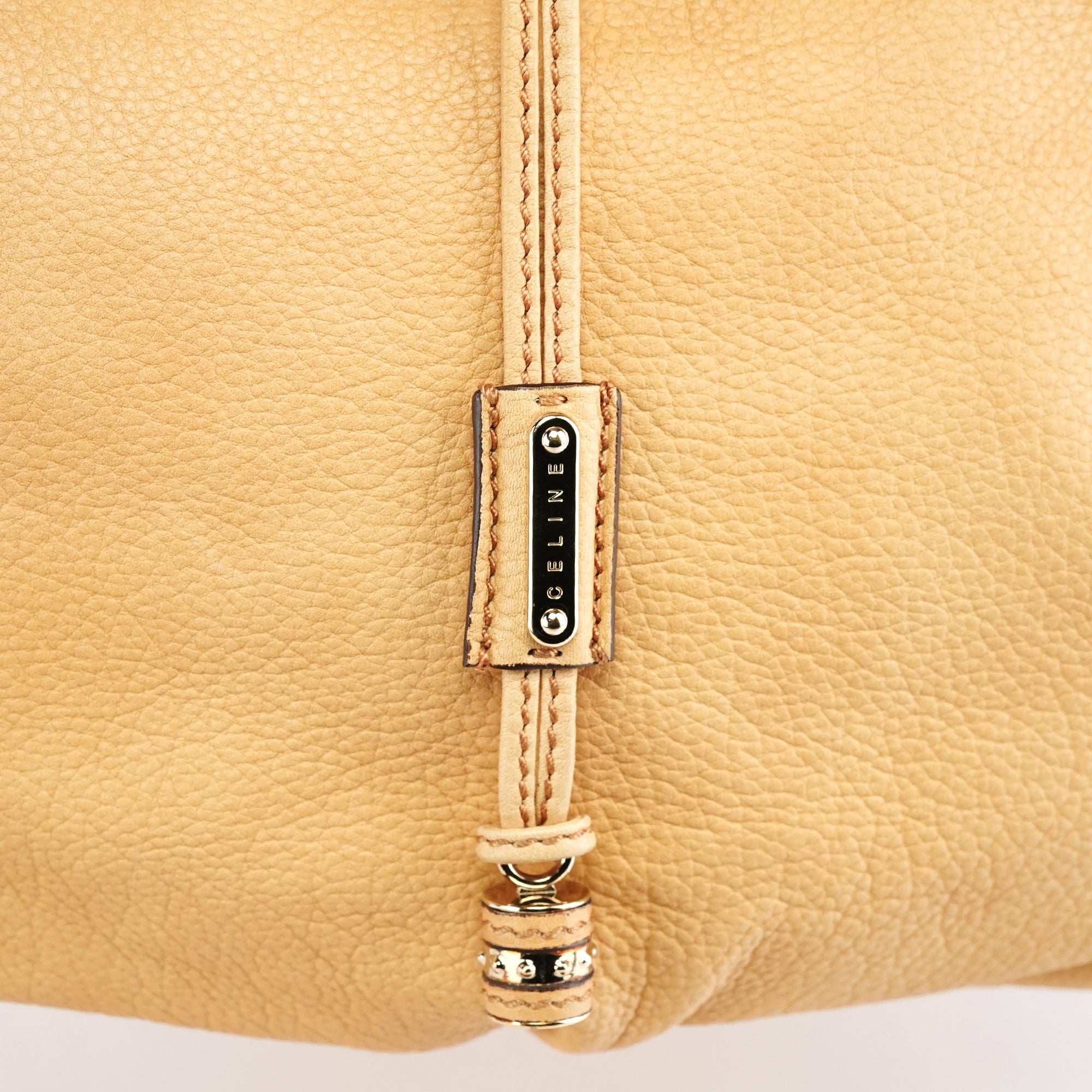 Beige Brown Leather Bittersweet Shoulder Bag