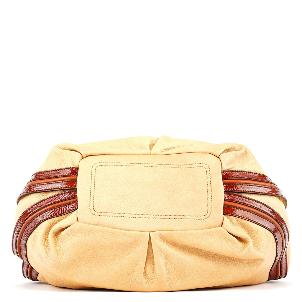 Beige Brown Leather Bittersweet Shoulder Bag
