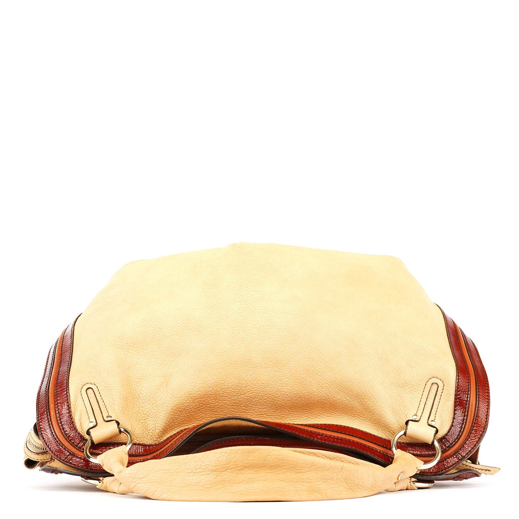 Beige Brown Leather Bittersweet Shoulder Bag