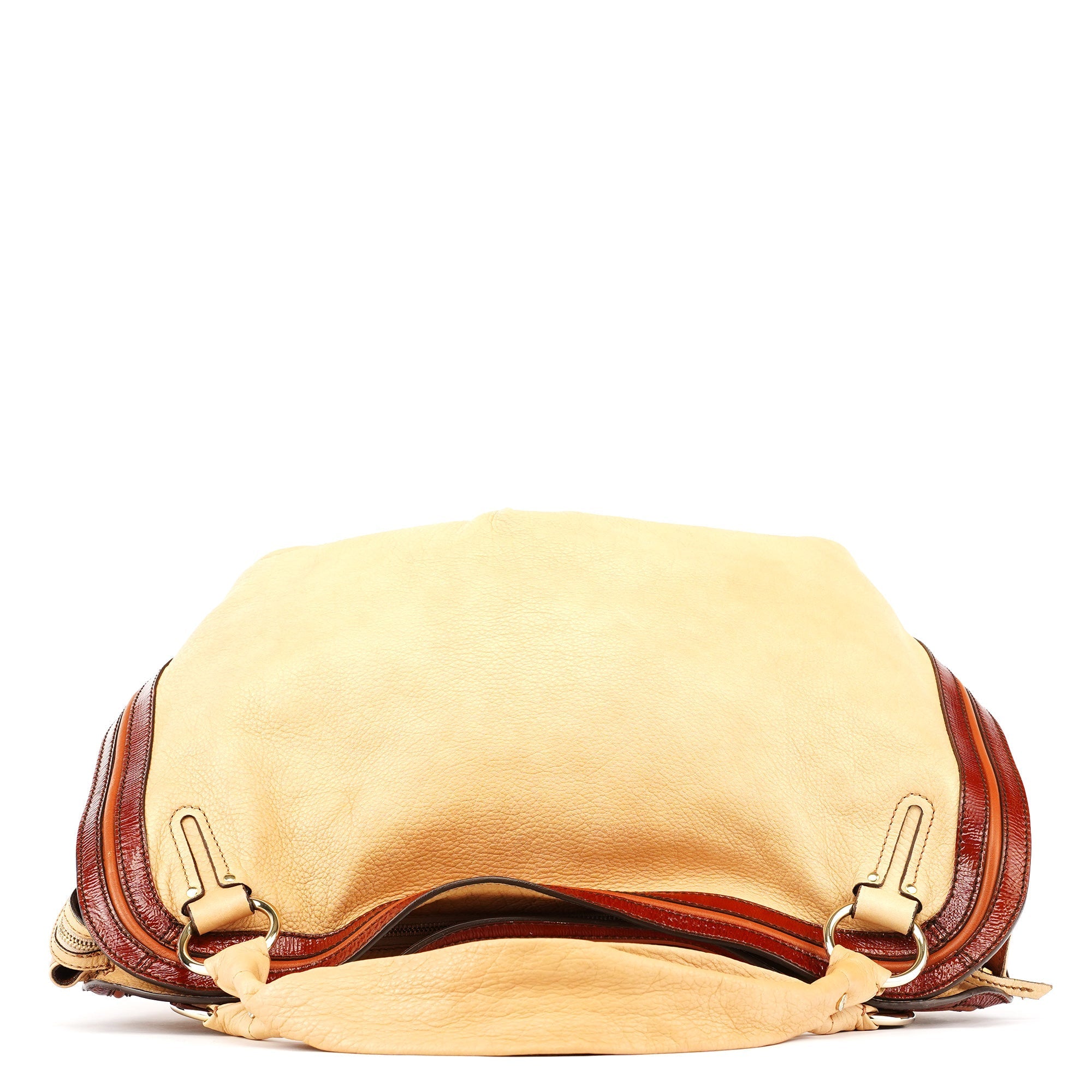 Beige Brown Leather Bittersweet Shoulder Bag