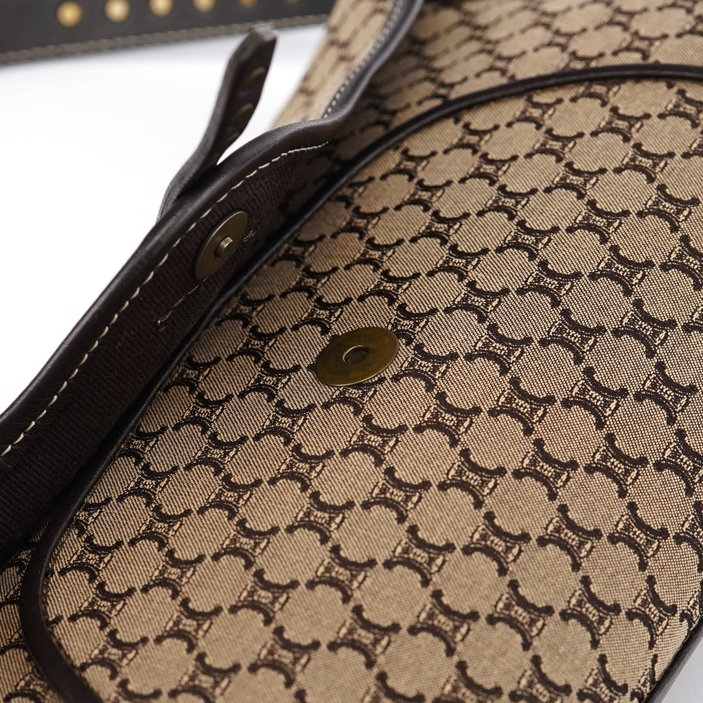 Beige Brown Macadam Shoulder Bag