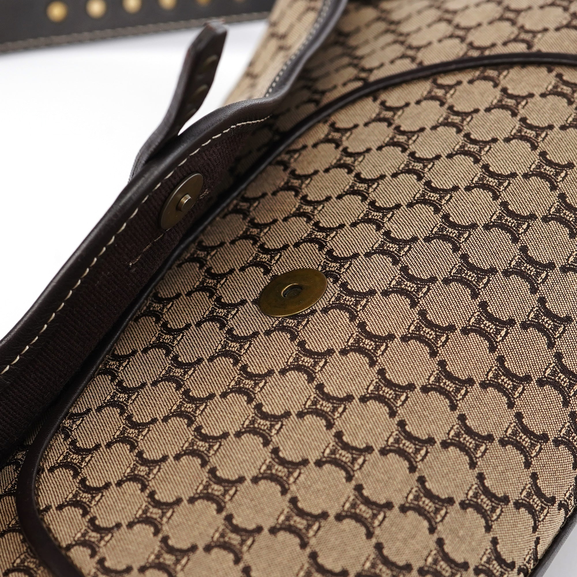 Beige Brown Macadam Shoulder Bag