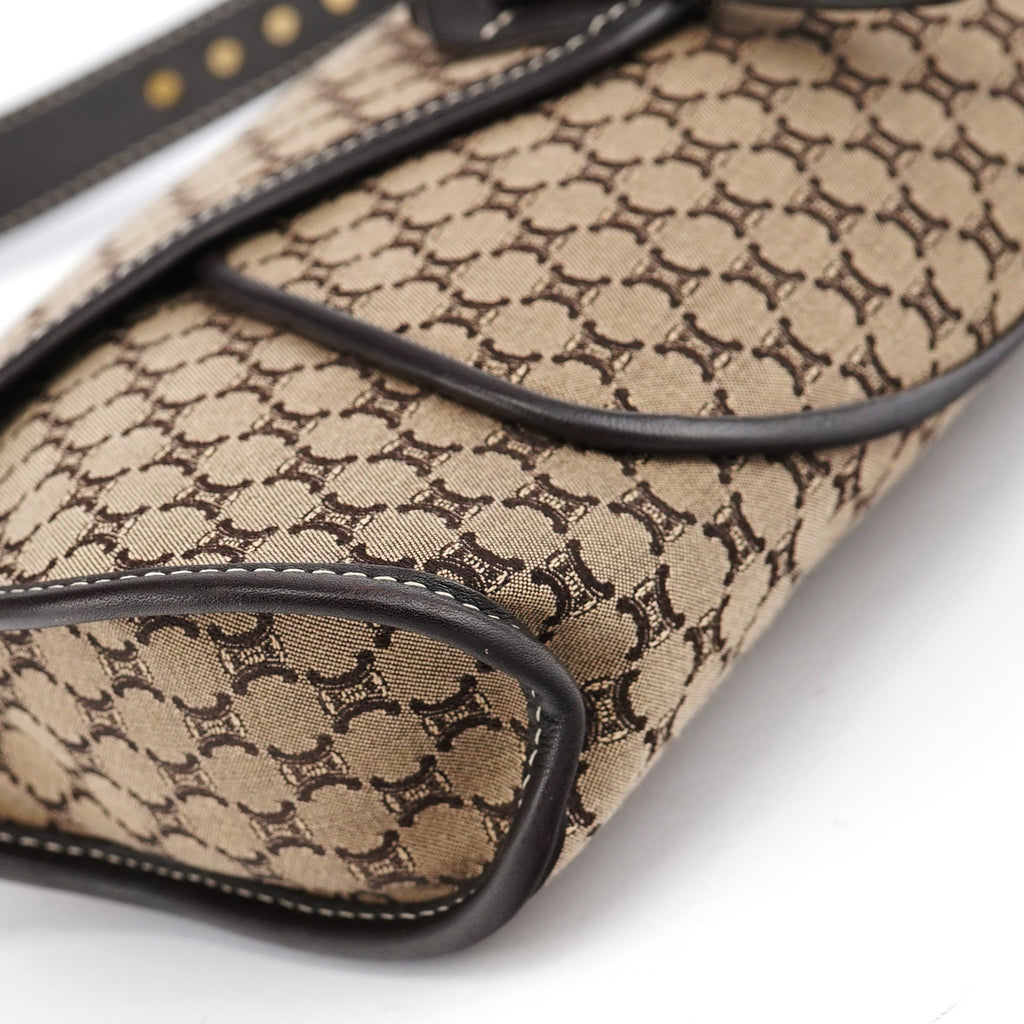 Beige Brown Macadam Shoulder Bag