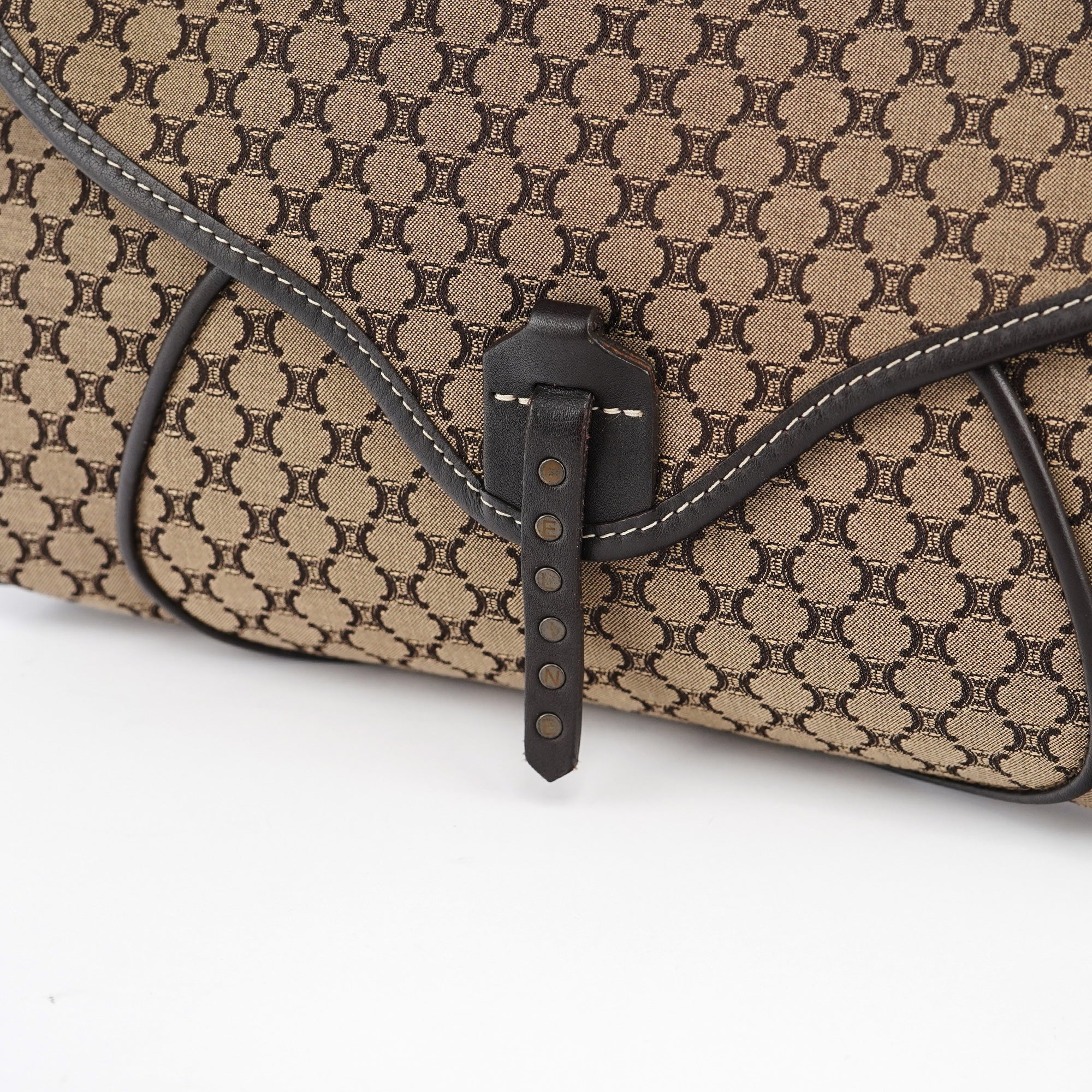 Beige Brown Macadam Shoulder Bag