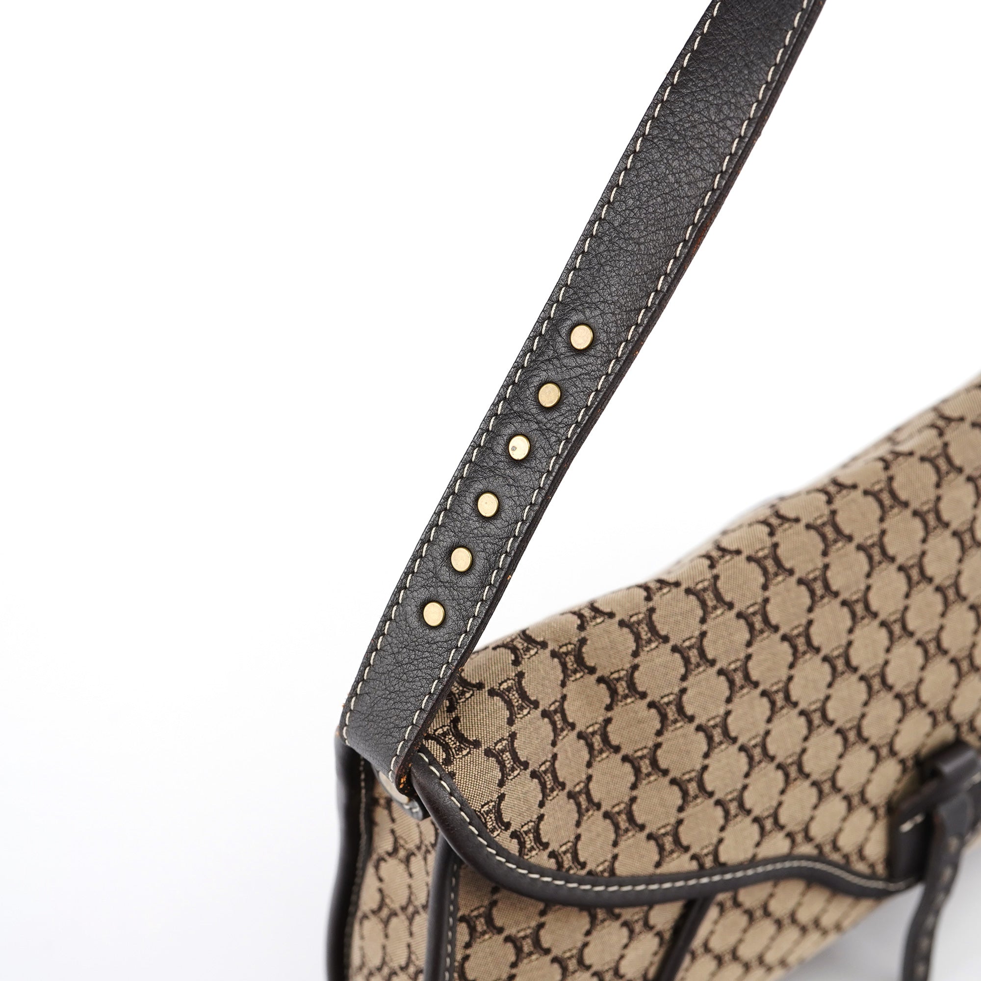 Beige Brown Macadam Shoulder Bag