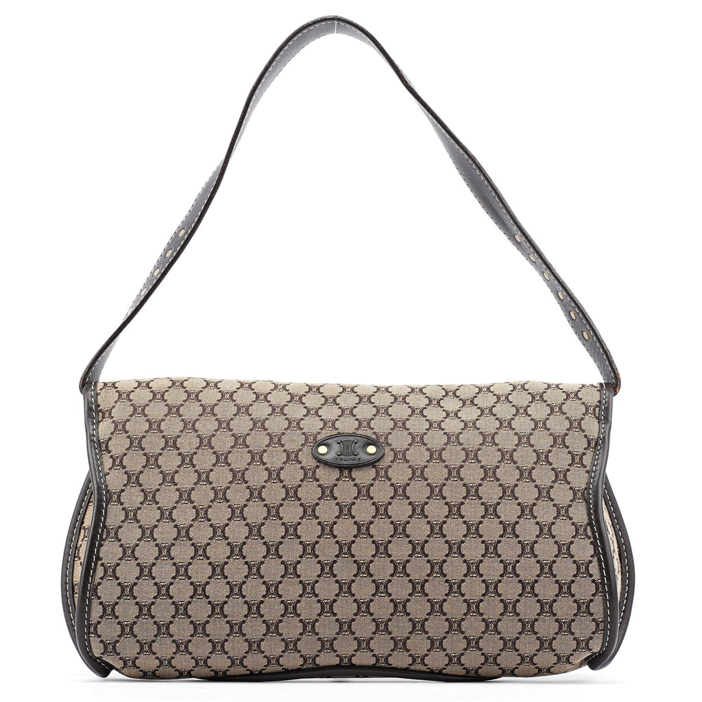 Beige Brown Macadam Shoulder Bag
