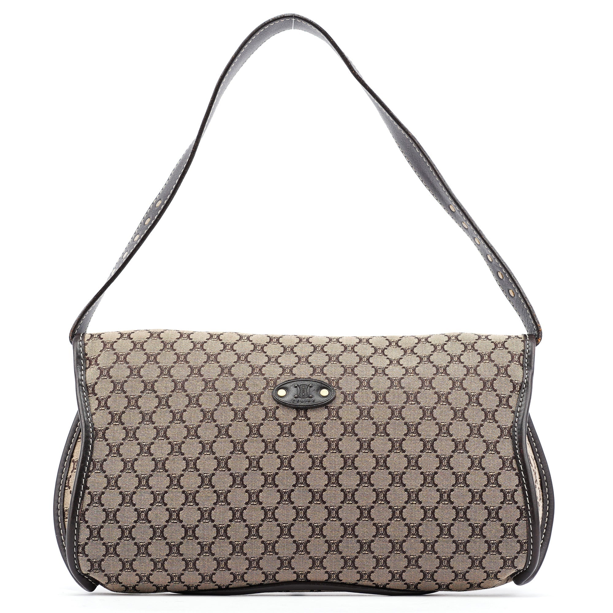 Beige Brown Macadam Shoulder Bag