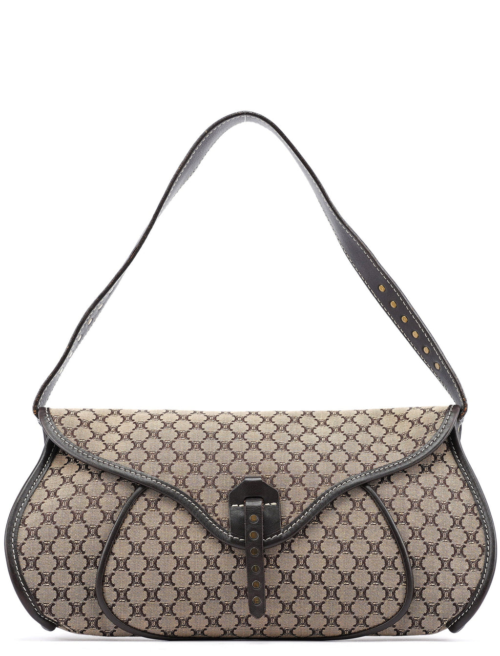 Beige Brown Macadam Shoulder Bag