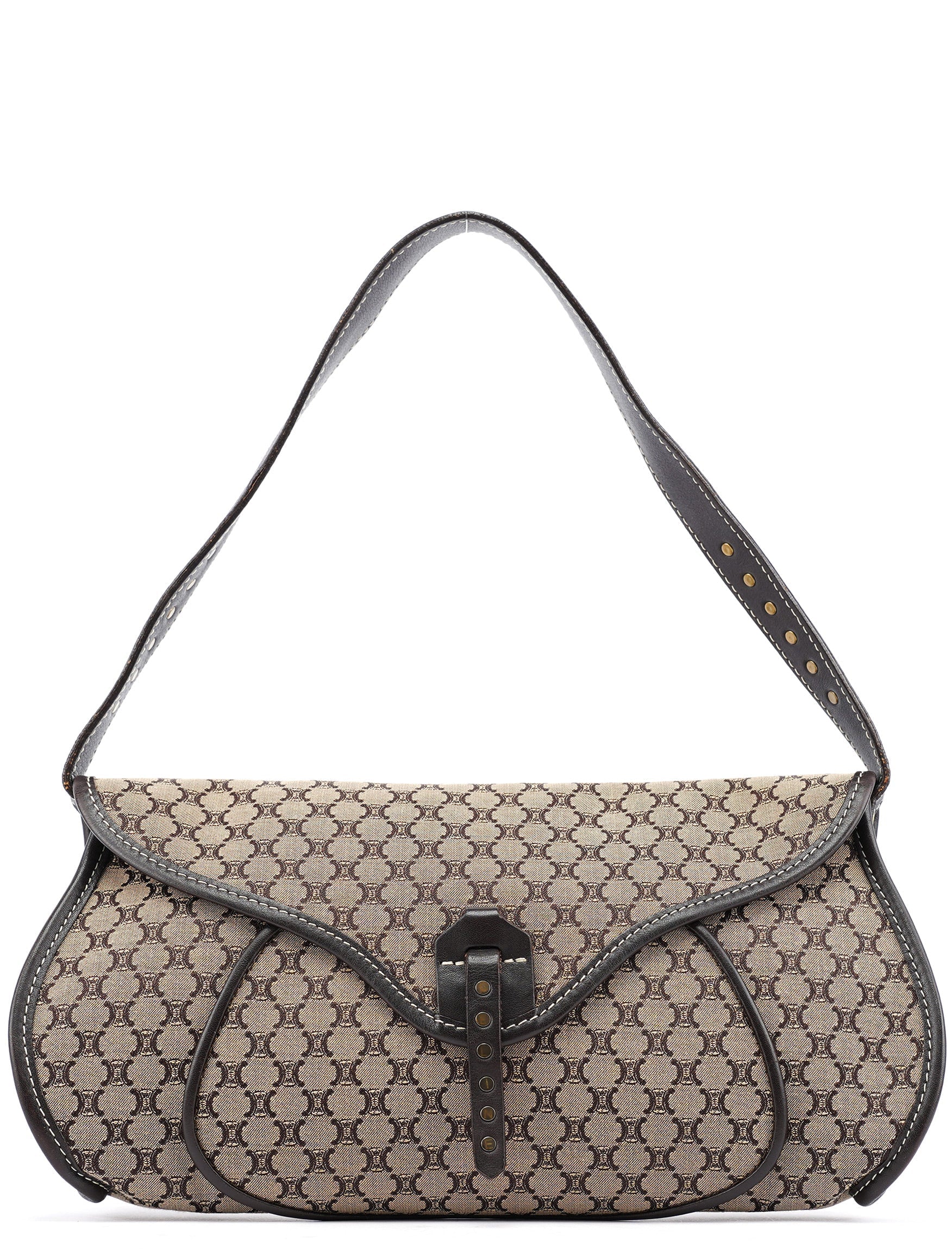 Beige Brown Macadam Shoulder Bag