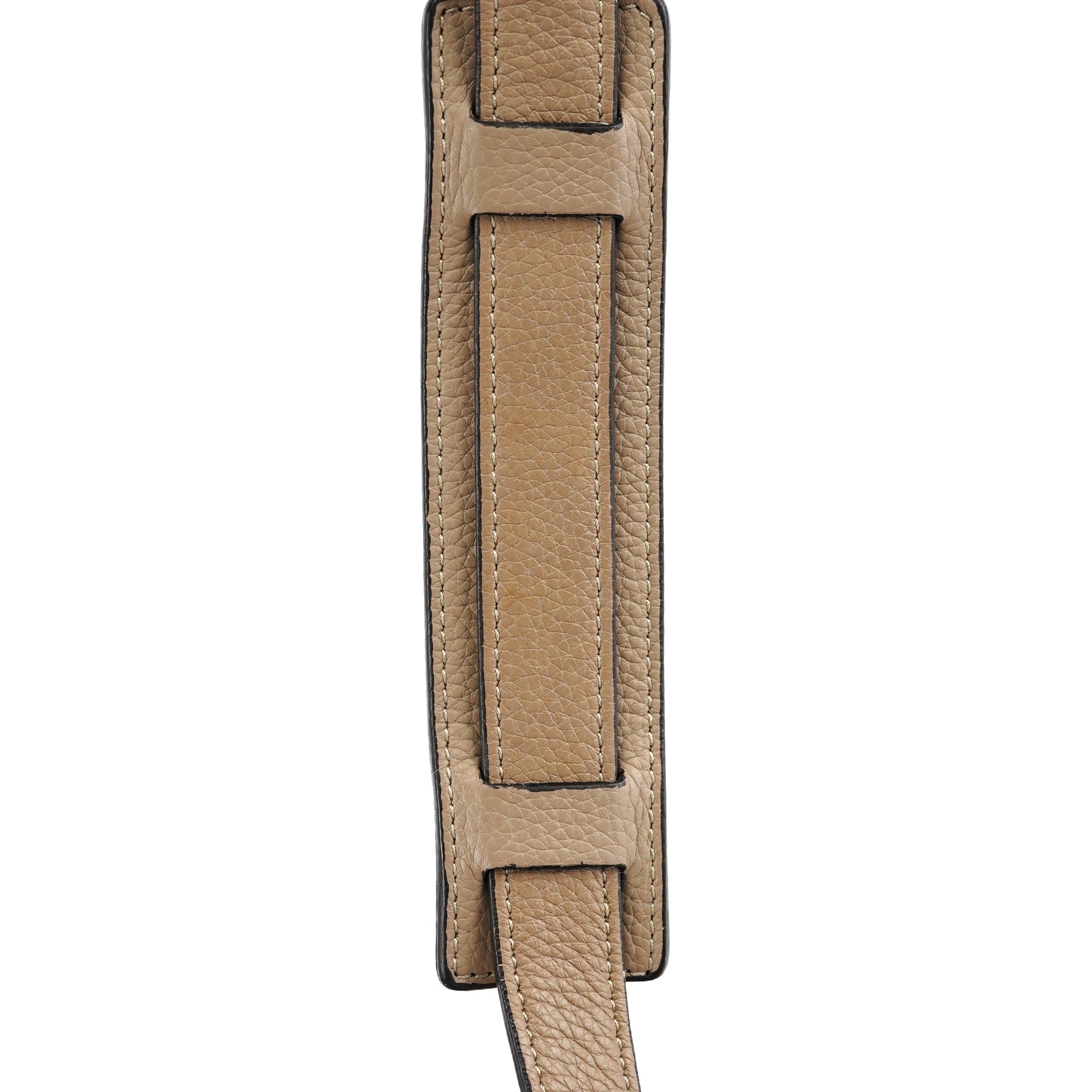 Beige Leather Trapeze 2-Way Bag