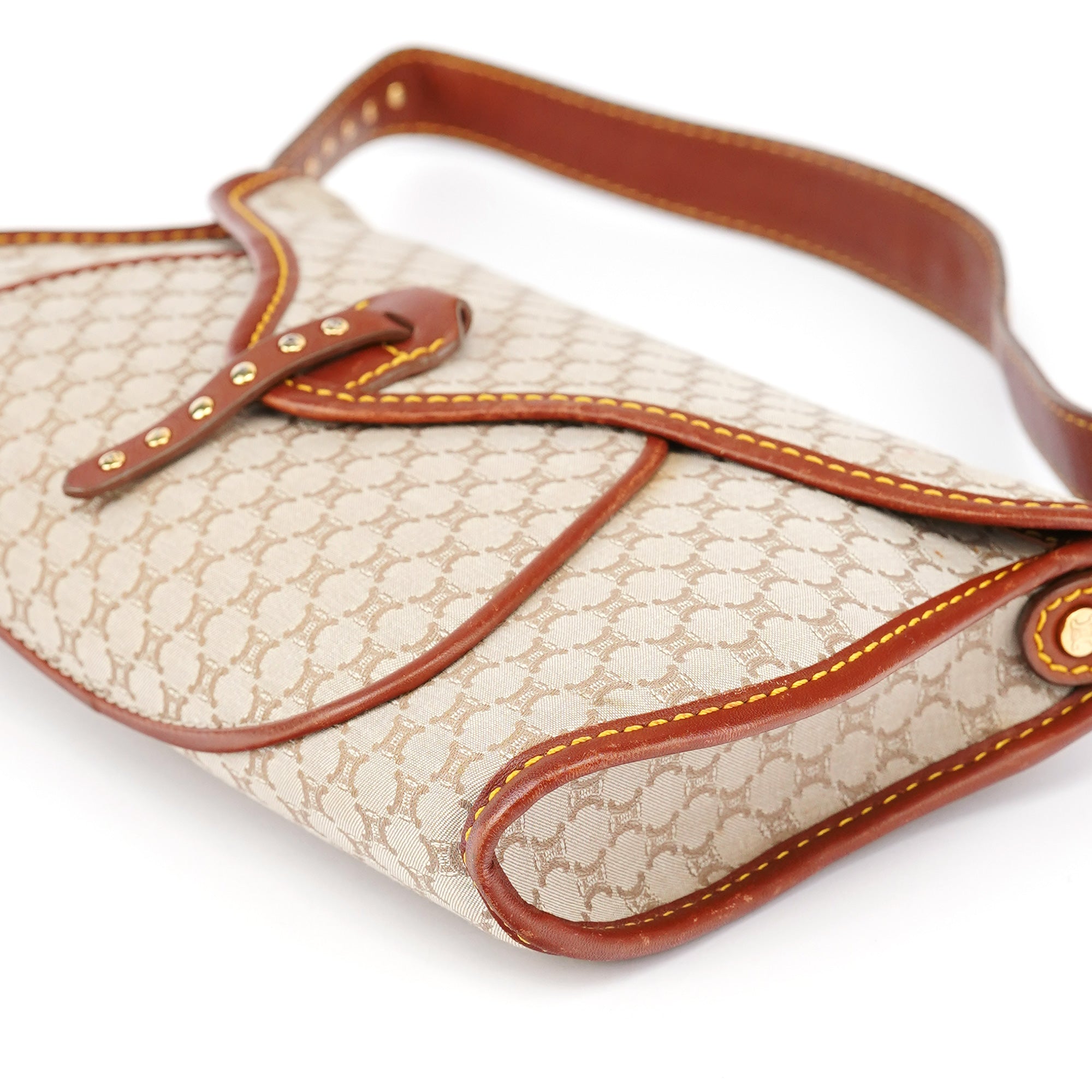 Beige Macadam Shoulder Bag