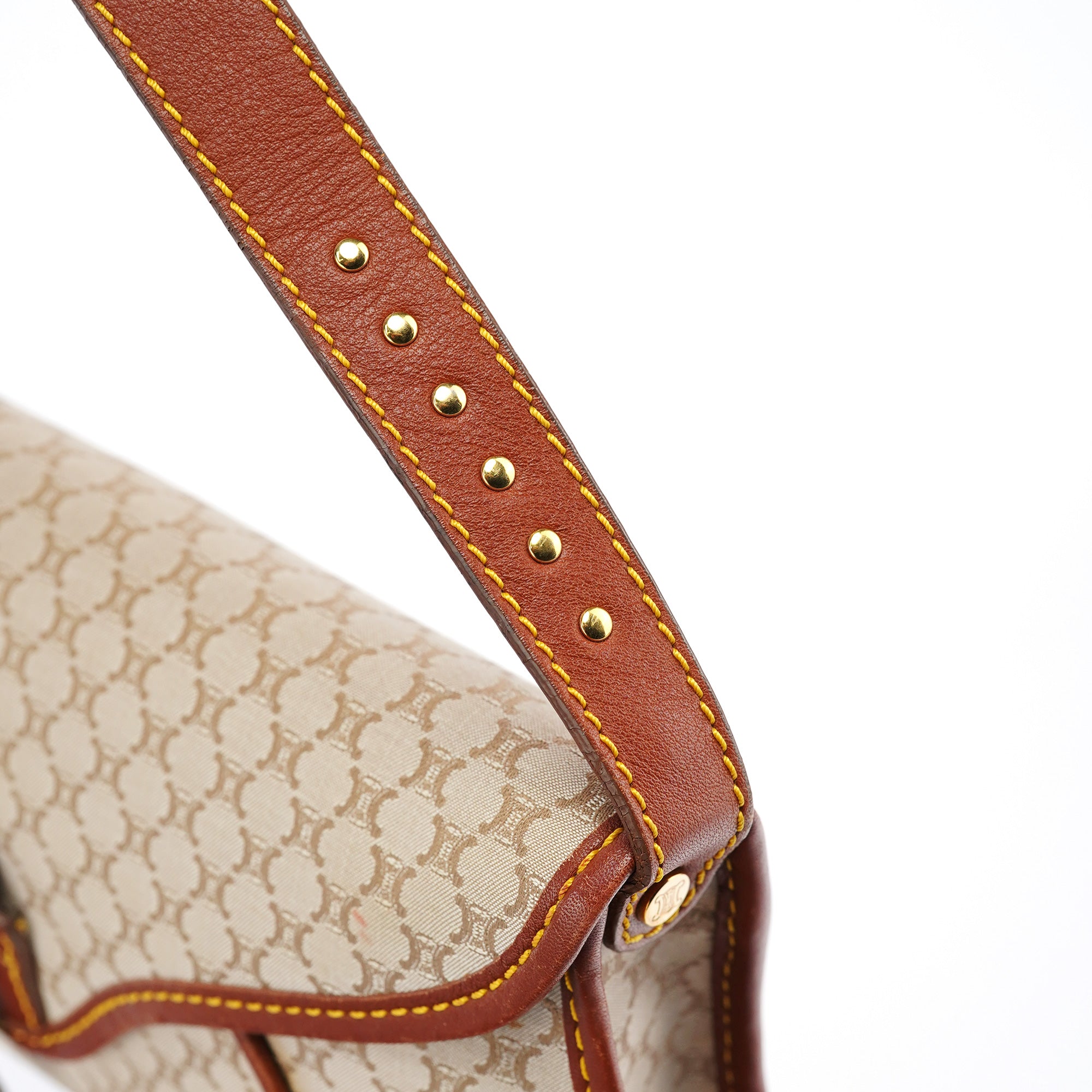 Beige Macadam Shoulder Bag