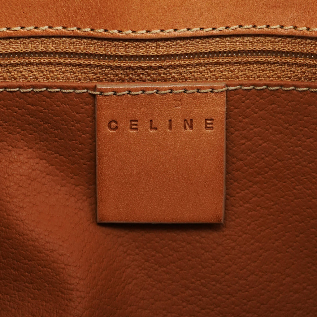 Beige Triomphe Leather Shoulder Bag