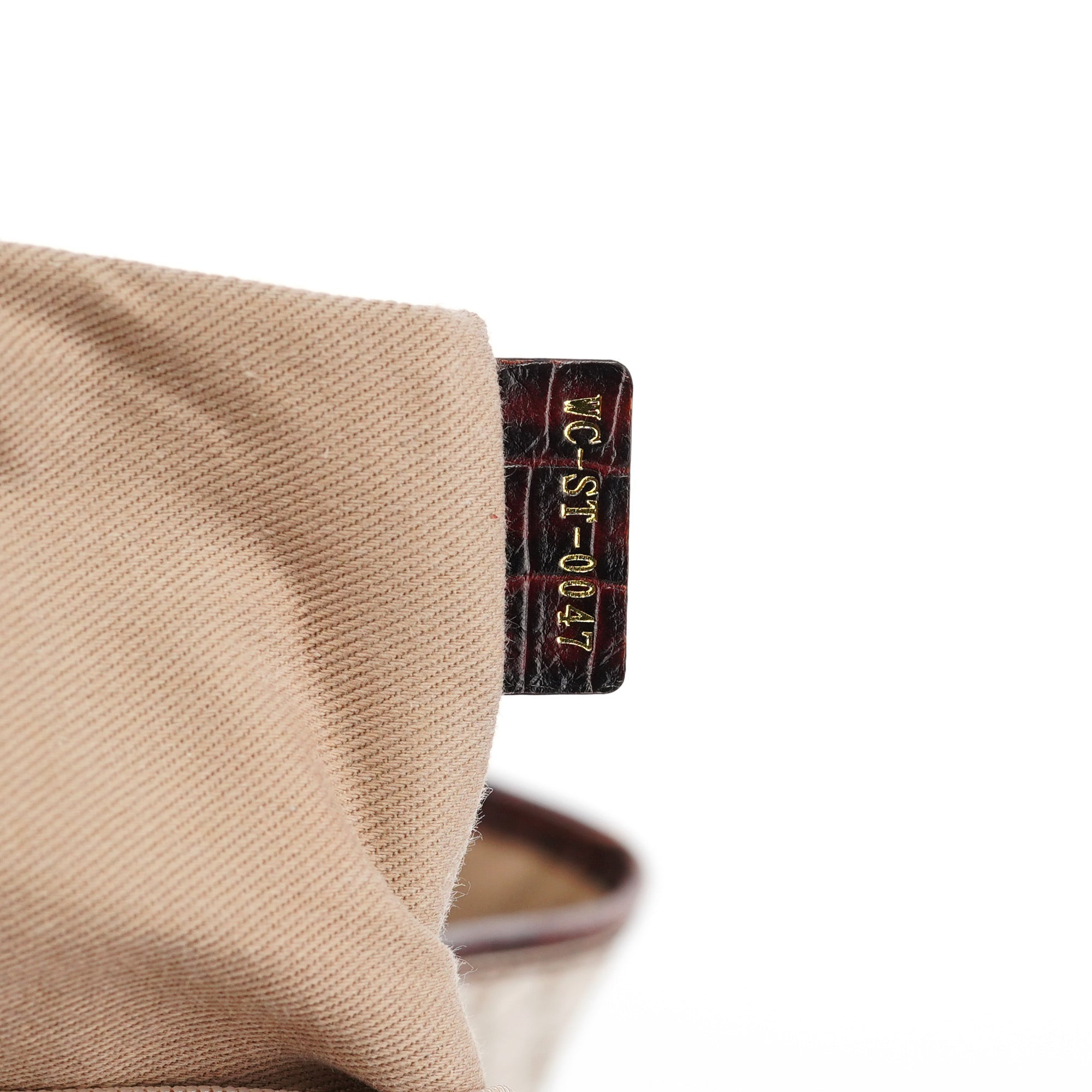 Beige Triomphe Leather Tote Bag