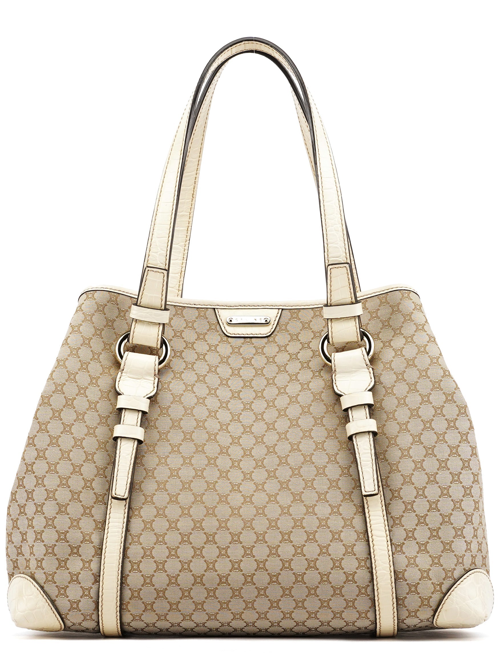 Beige Triomphe Monogram Tote Bag